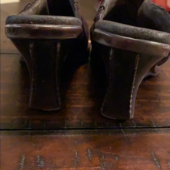 Brown suede platform Shoes - Picture 6 of 7